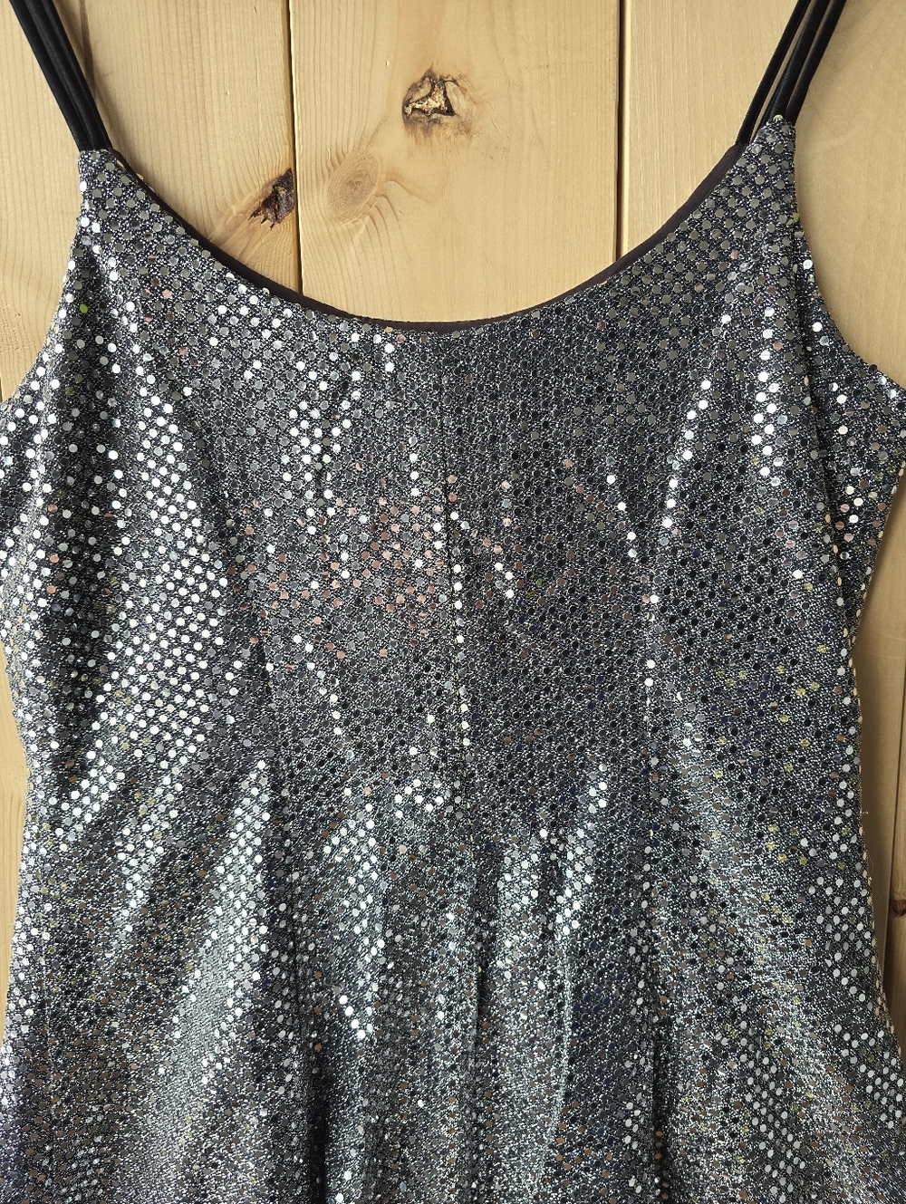 Vintage Vittoria Virini Canada Silver Metallic Mini Party Dress Size 9/10 - Picture 8 of 10